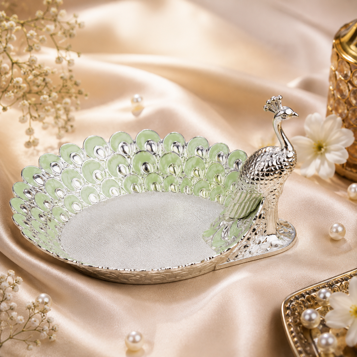 Peacock Pankh Leaf Tray