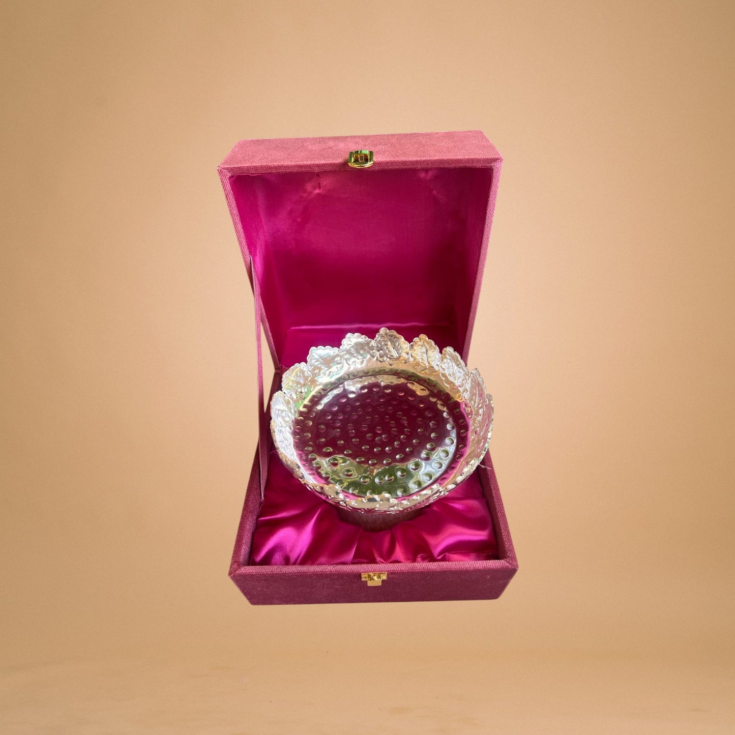 Pink Resin Dry Fruit Stand with Premium Gift Box