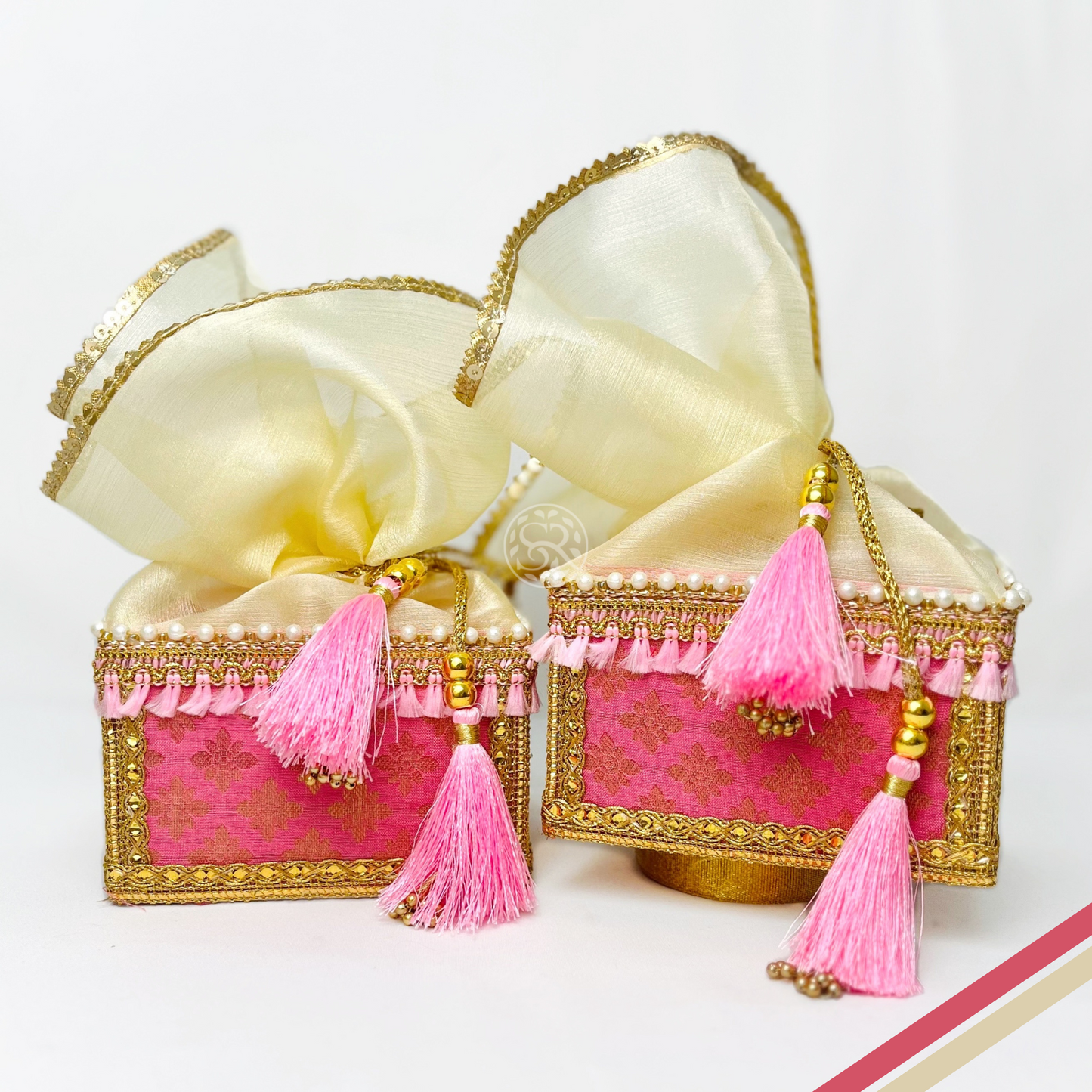 Baby Pink Dry Fruit Box Set By Saptrishi (2pc)