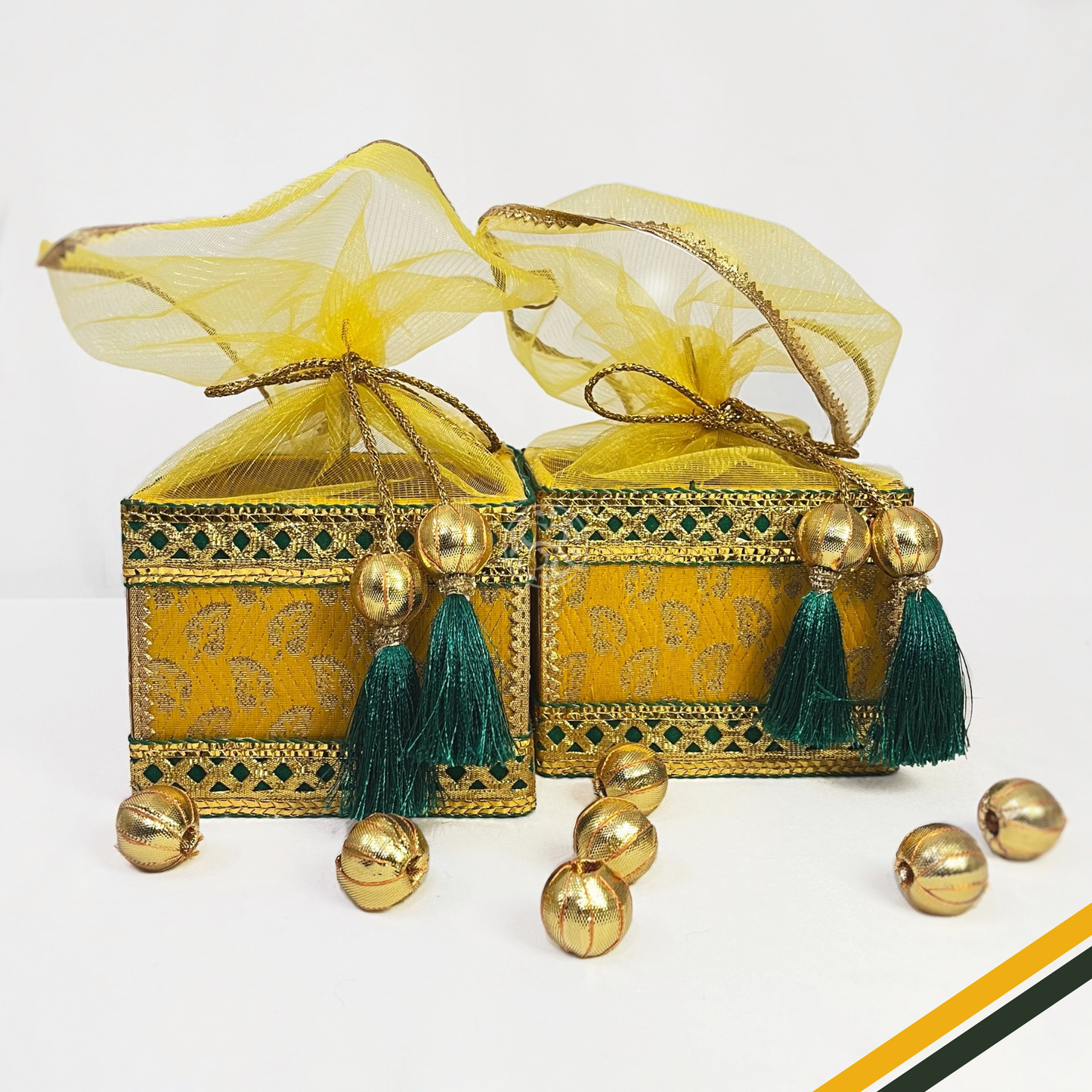 Yellow Mithai Box Potli By Saptrishi (1 Pc)