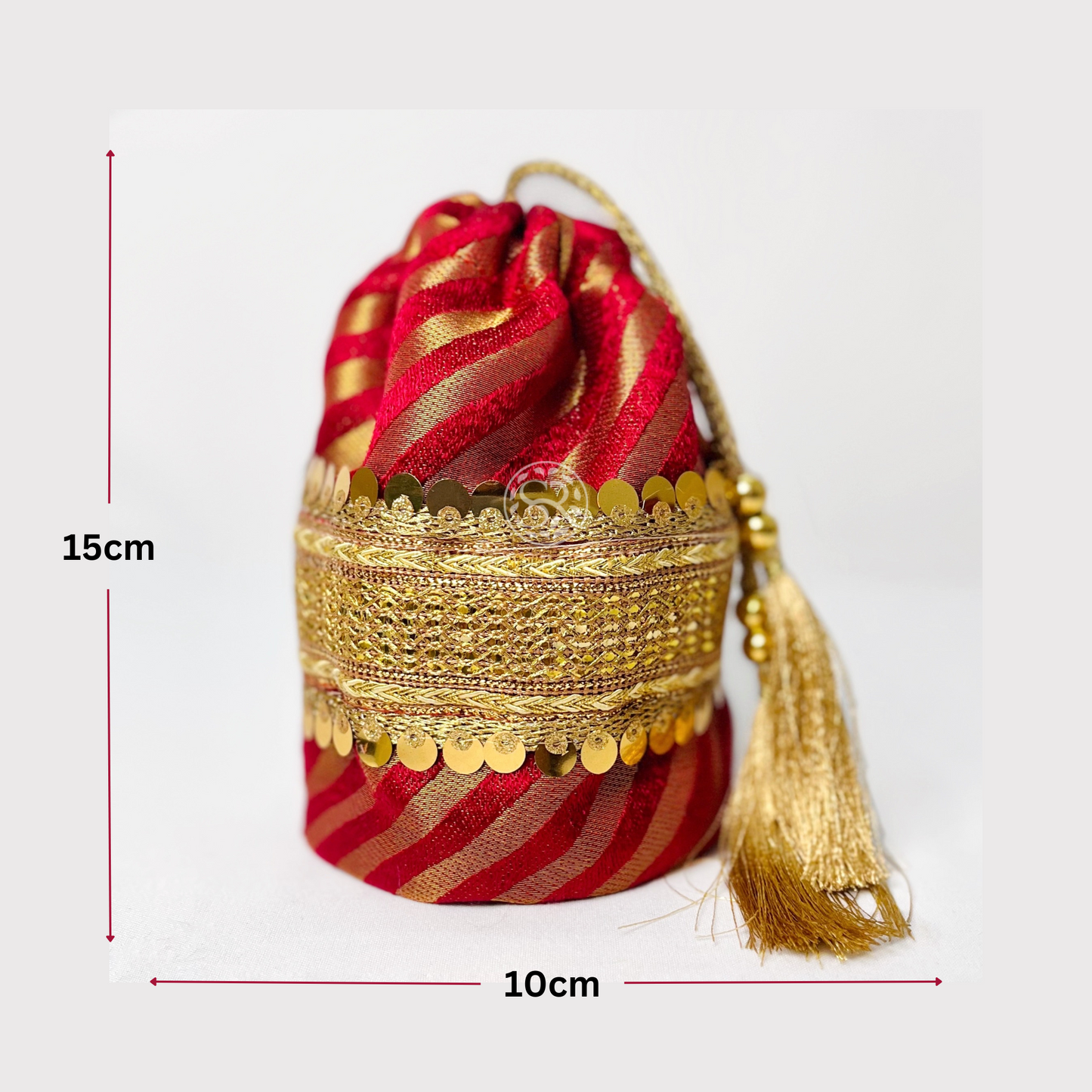 Red Potli Bags By Saptrishi (2pc)