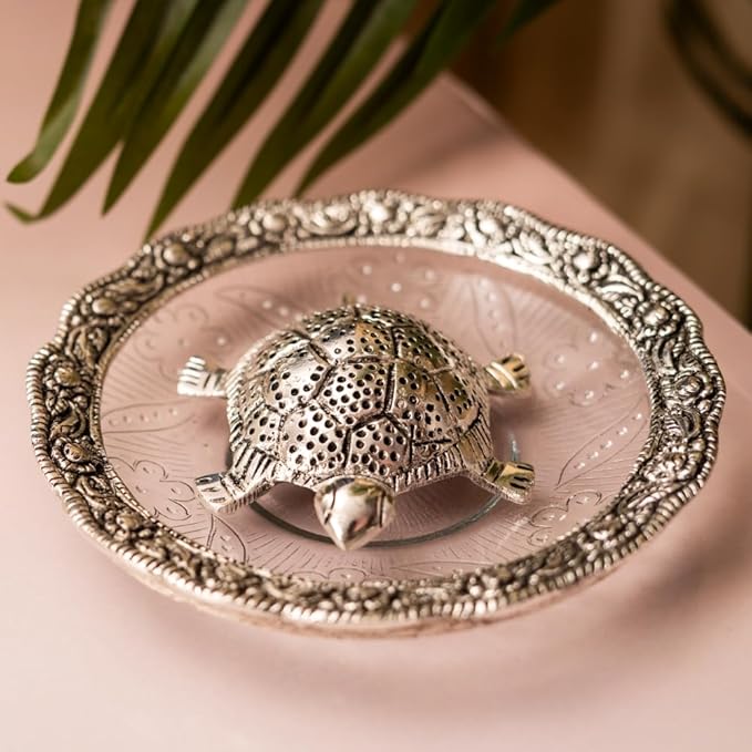 Auspicious Tortoise in Plate (Velvet Box Packed)