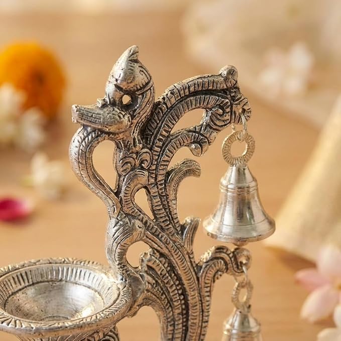 Beautiful Peacock Diya (Velvet Box Packed)