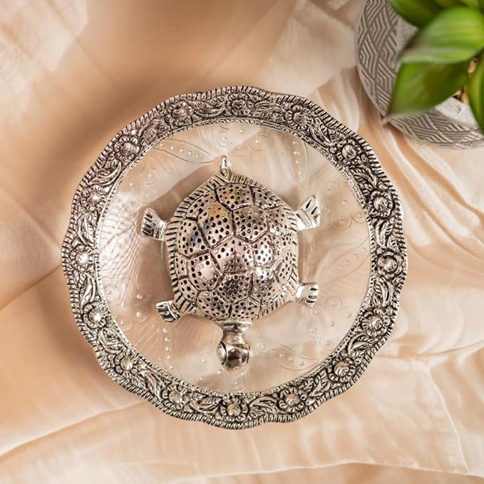 Auspicious Tortoise in Plate (Velvet Box Packed)