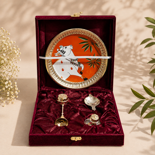 Pichwai Pooja Thali Set by Saptarishi