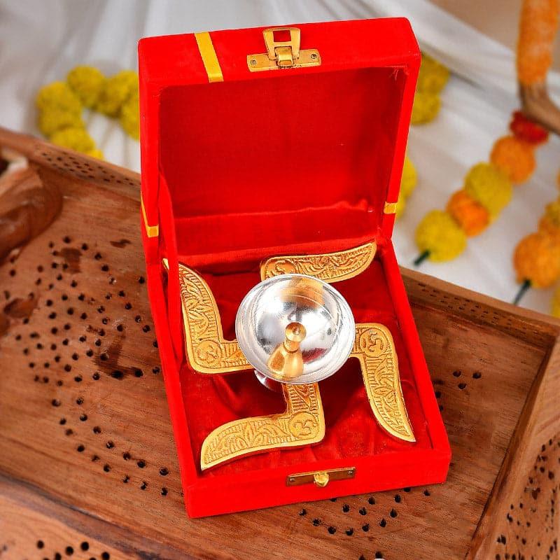 Swastik Diya (Gold Finish) – Minimal Luxury Multi-Purpose Diya & Tea-Light Holder