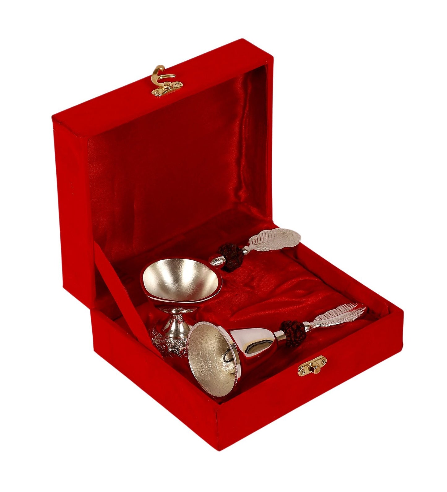 Rudraksha Bell & Jyot Set (Velvet Box Packed)