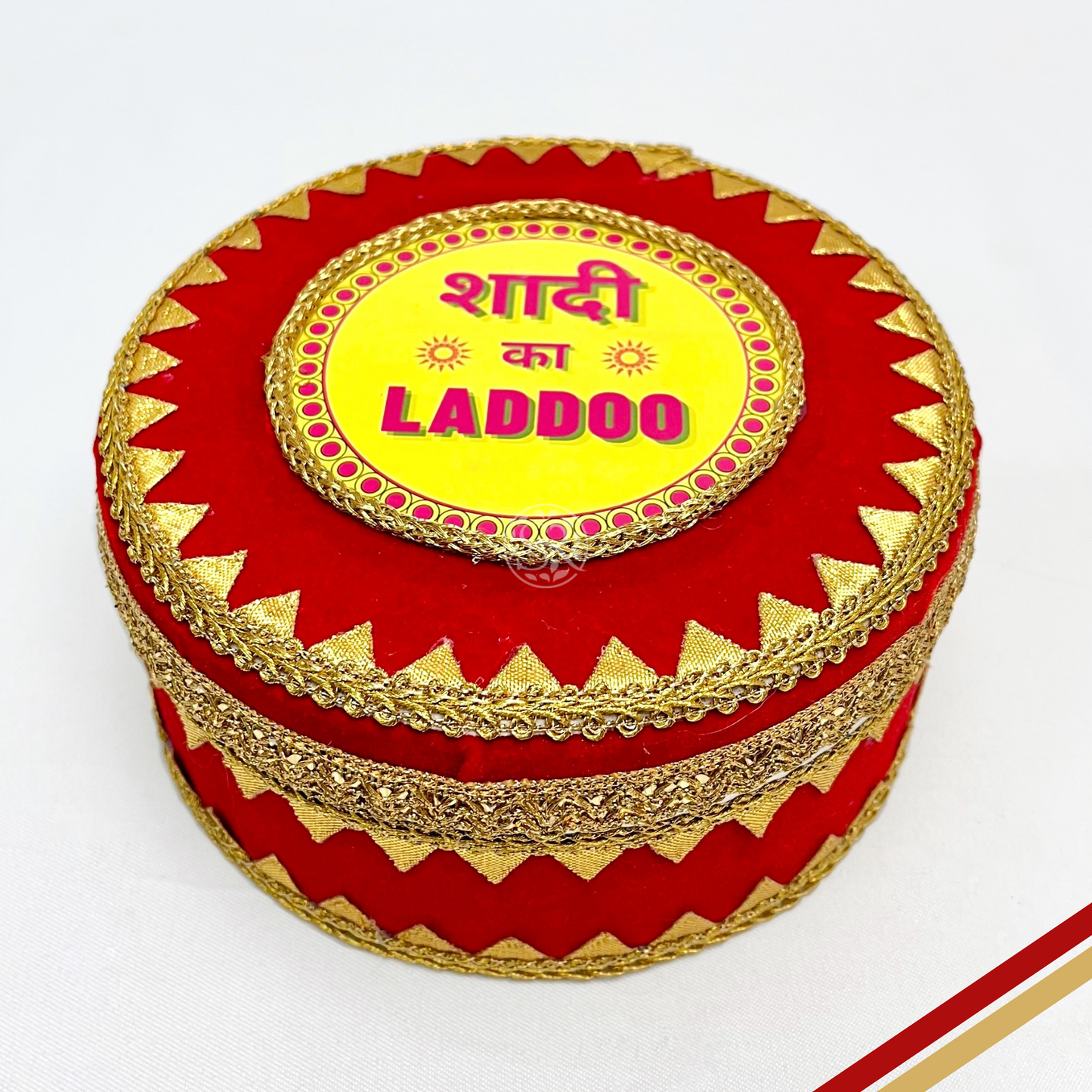 Red Shadi ka Laddoo Steel Box By Saptrishi