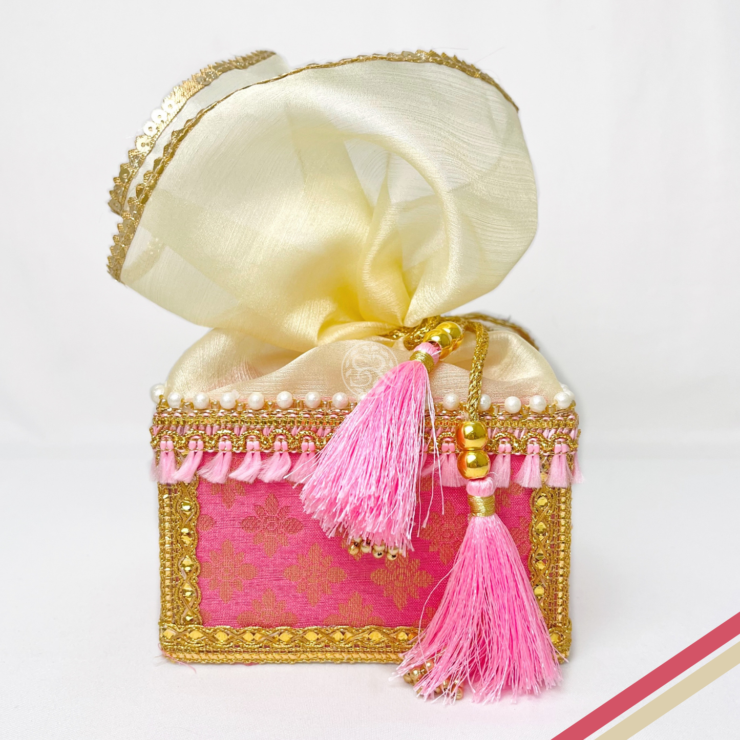 Baby Pink Dry Fruit Box Set By Saptrishi (2pc)