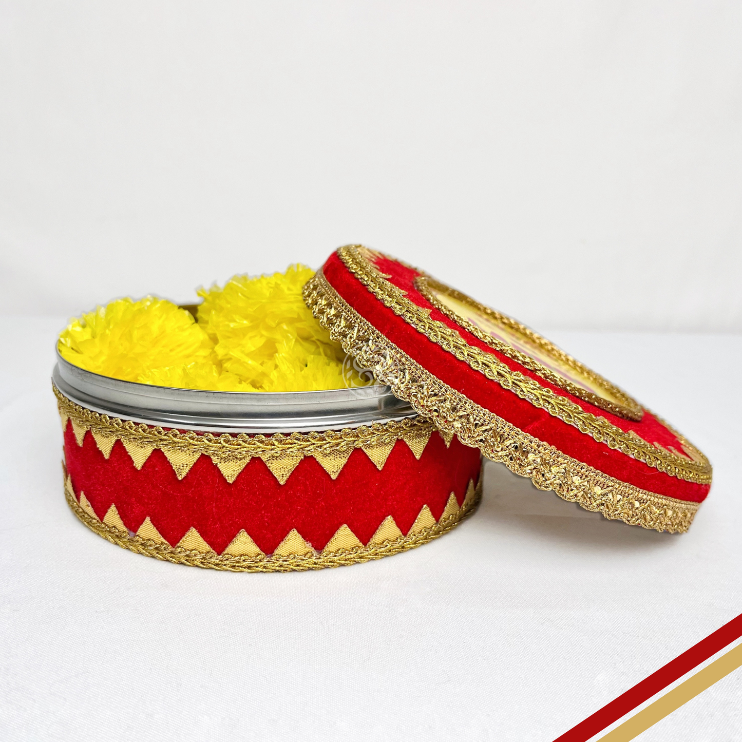 Red Shadi ka Laddoo Steel Box By Saptrishi