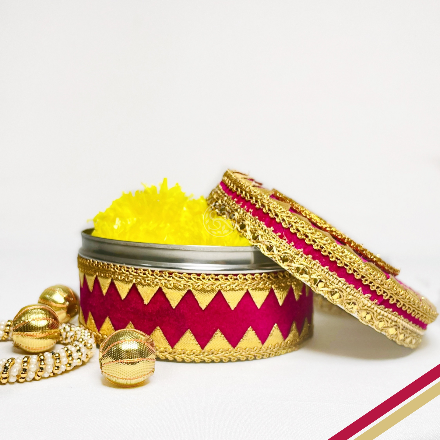 Rani Pink 'Shadi ka Laddoo' Steel Box By Saptrishi