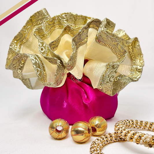Rich Pink Potli Bag by Saptrishi (1pc)